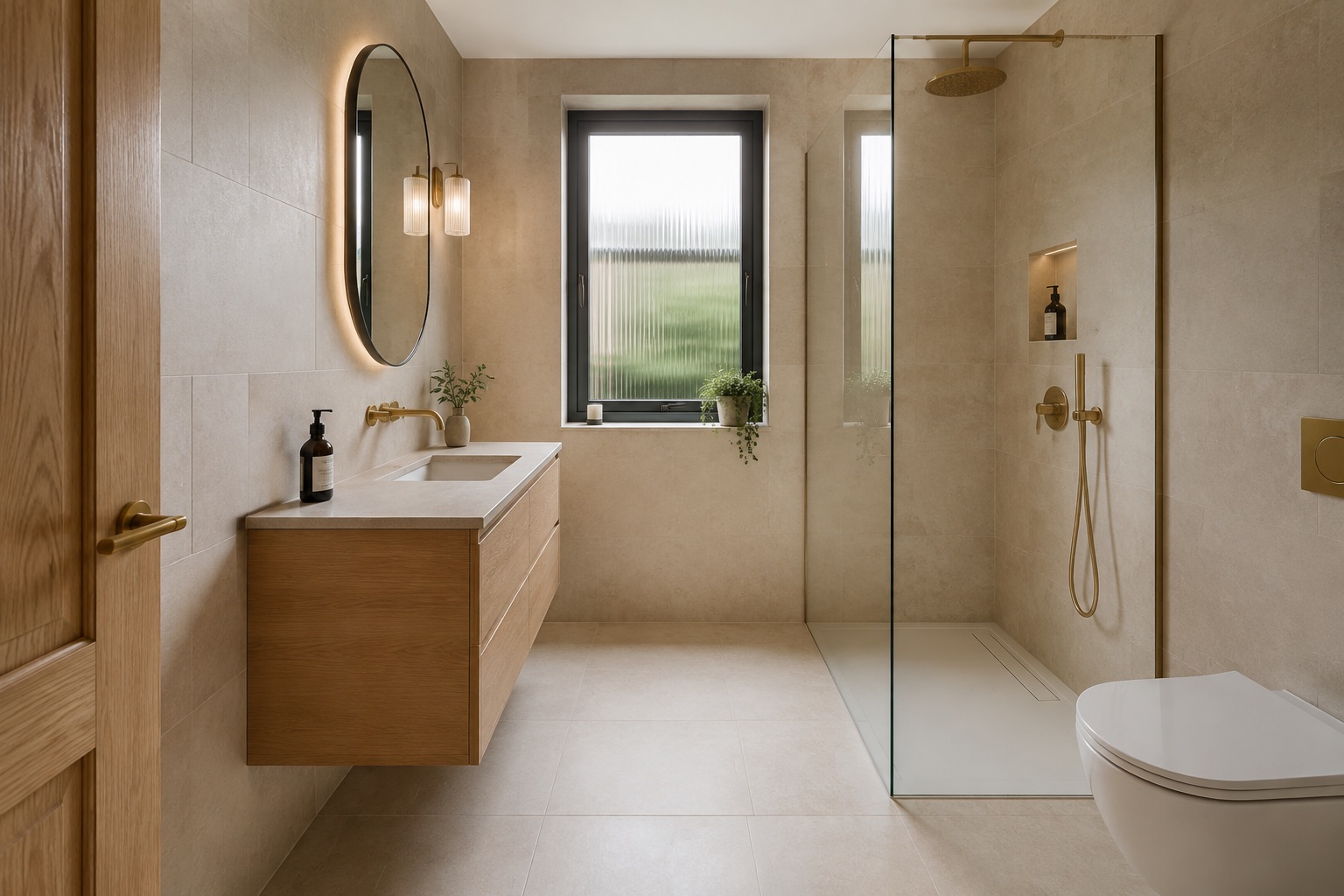 Warm stone & brass